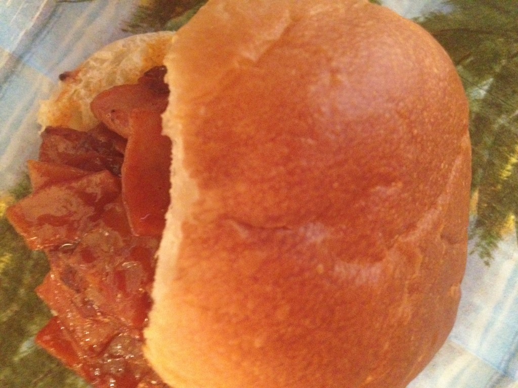 Ham bbq sandwich