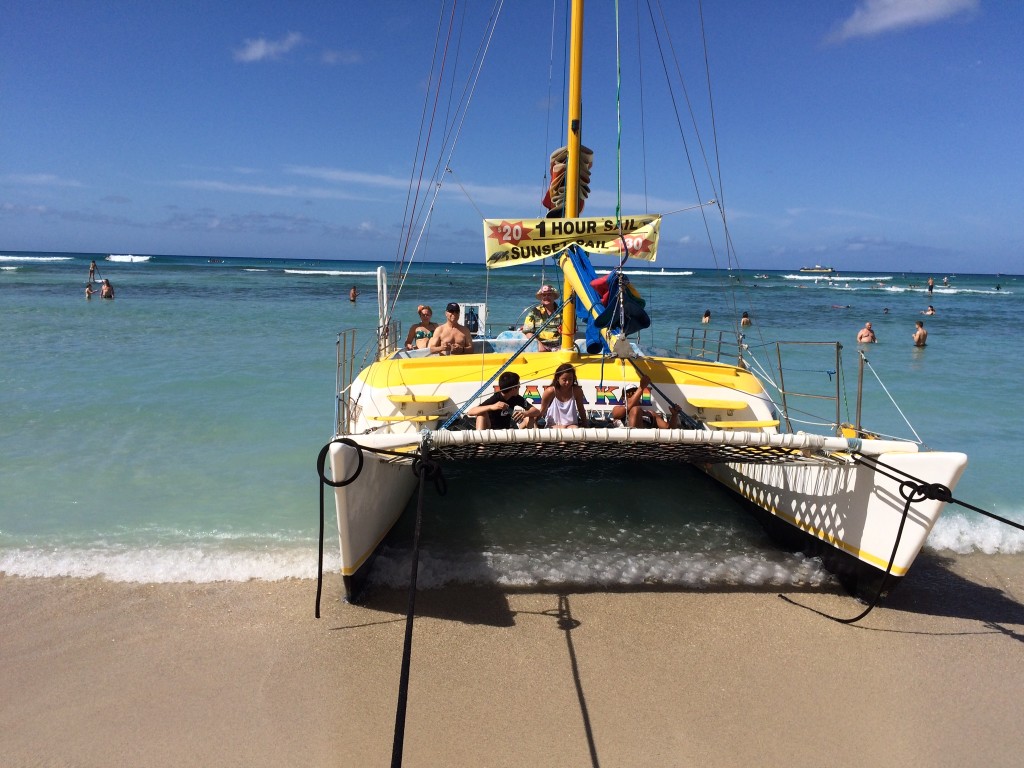 Catamaran Rides in Waikiki Beach Hawaii