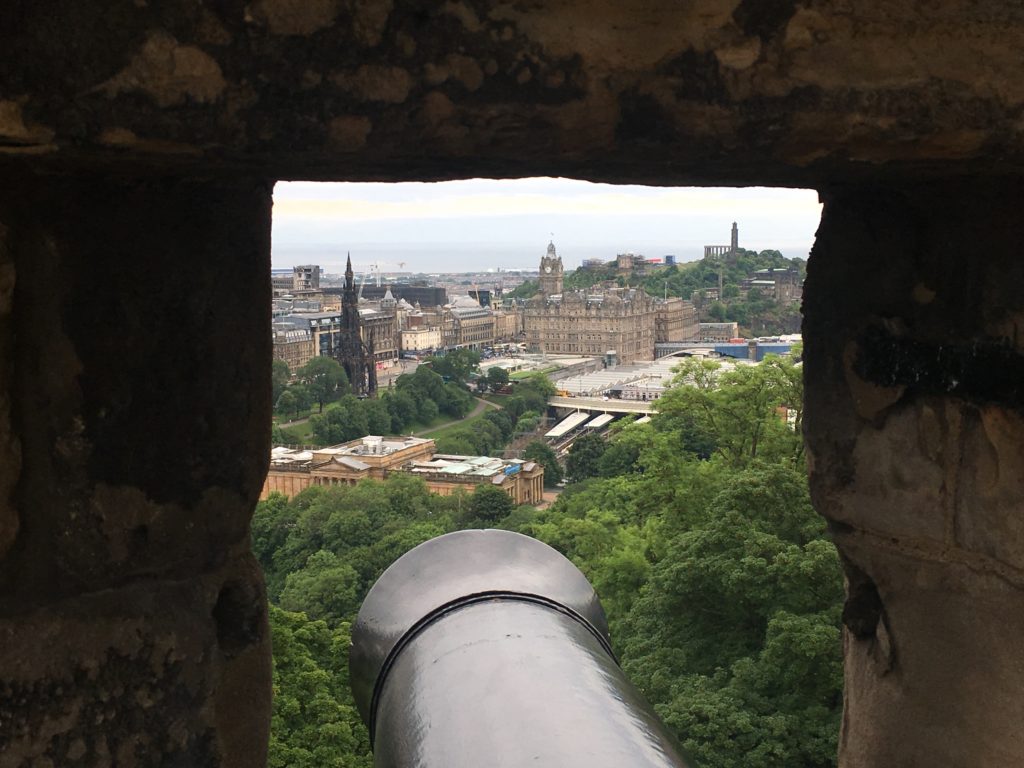 View of Princes Street from Edinburgh Castle
